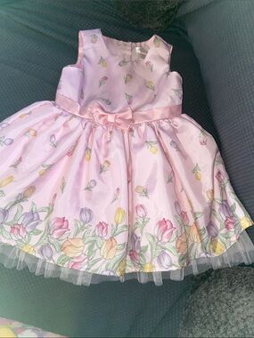 Nanette Baby Pink Floral Tulip Party Dress